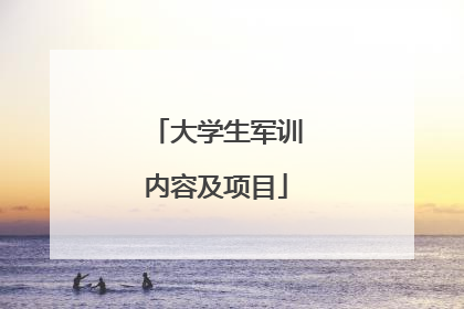 大学生军训内容及项目