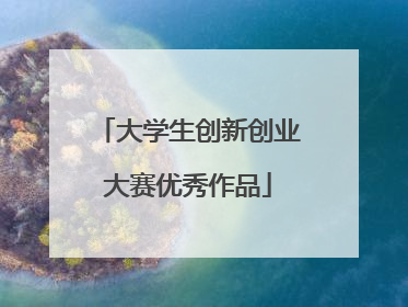 大学生创新创业大赛优秀作品