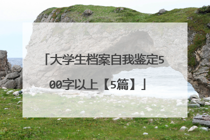 大学生档案自我鉴定500字以上【5篇】