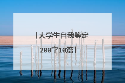 大学生自我鉴定200字10篇