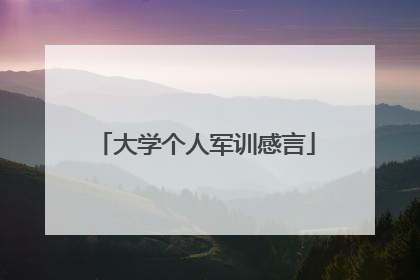 大学个人军训感言