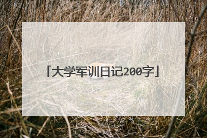 大学军训日记200字