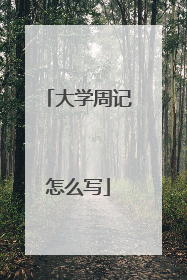 大学周记怎么写