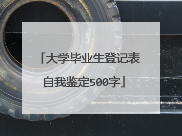 大学毕业生登记表自我鉴定500字