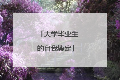 大学毕业生的自我鉴定