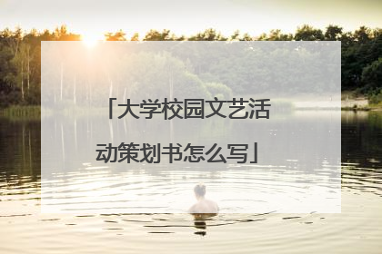 大学校园文艺活动策划书怎么写