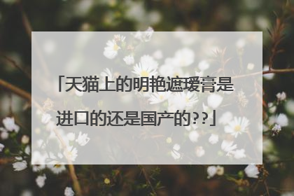 天猫上的明艳遮瑷膏是进口的还是国产的??