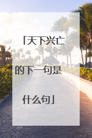 天下兴亡的下一句是什么句