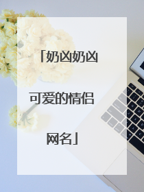 奶凶奶凶可爱的情侣网名