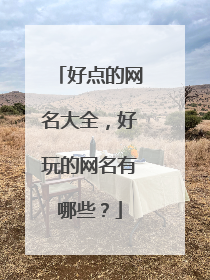 好点的网名大全,好玩的网名有哪些?