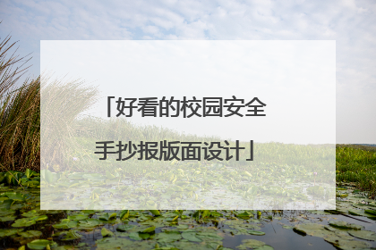 好看的校园安全手抄报版面设计
