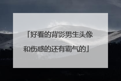 好看的背影男生头像和伤感的还有霸气的