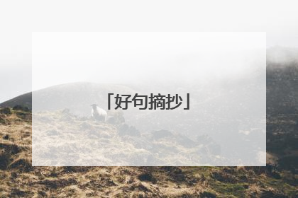 好句摘抄
