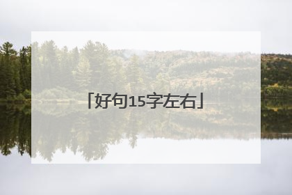 好句15字左右