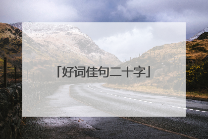 好词佳句二十字