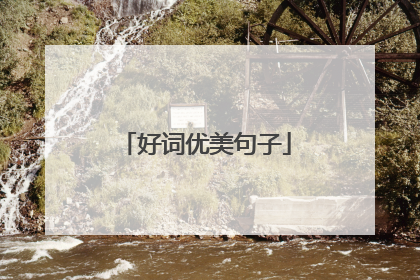 好词优美句子