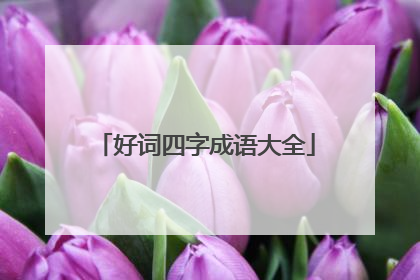 好词四字成语大全