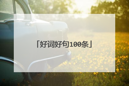 好词好句100条