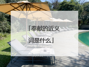奉献的近义词是什么