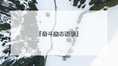 奋斗励志语录