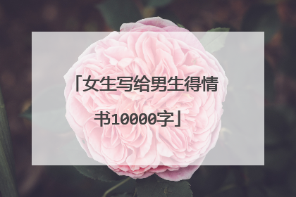 女生写给男生得情书10000字