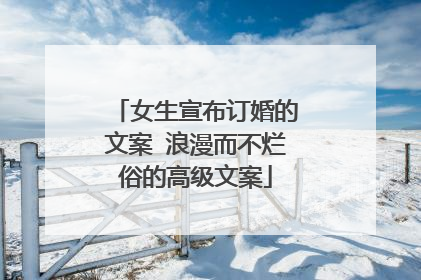 女生宣布订婚的文案 浪漫而不烂俗的高级文案