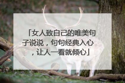 女人致自己的唯美句子说说，句句经典入心，让人一看就倾心