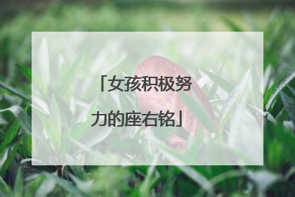 女孩积极努力的座右铭