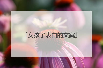 女孩子表白的文案