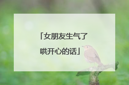 女朋友生气了哄开心的话