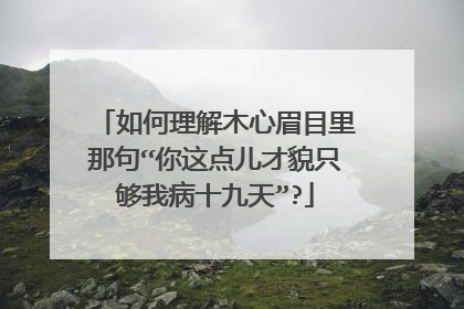 如何理解木心眉目里那句“你这点儿才貌只够我病十九天”?