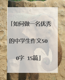 如何做一名优秀的中学生作文500字 15篇