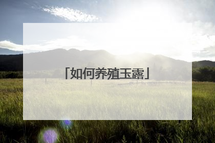 如何养殖玉露