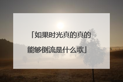 如果时光真的真的能够倒流是什么歌