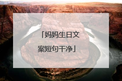 妈妈生日文案短句干净