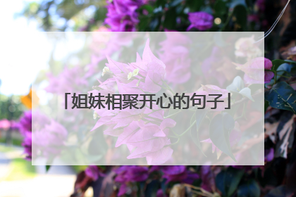 姐妹相聚开心的句子