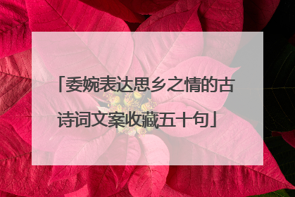 委婉表达思乡之情的古诗词文案收藏五十句