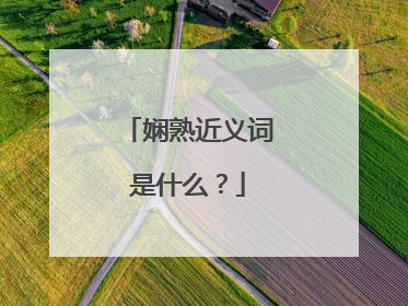 娴熟近义词是什么？