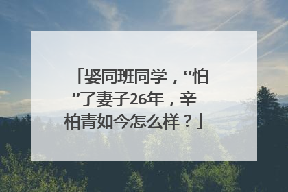 娶同班同学，“怕”了妻子26年，辛柏青如今怎么样？