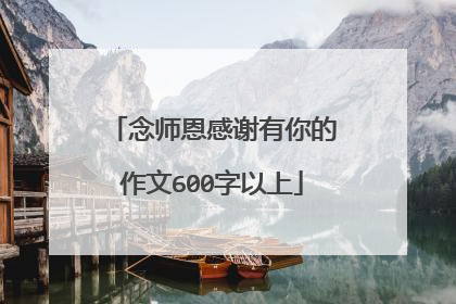 念师恩感谢有你的作文600字以上