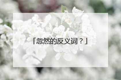 忽然的反义词？