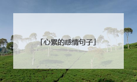 心累的感情句子