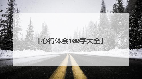 心得体会100字大全