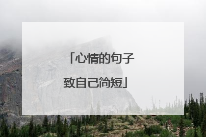 心情的句子致自己简短