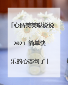 心情美美哒说说2021 简单快乐的心态句子