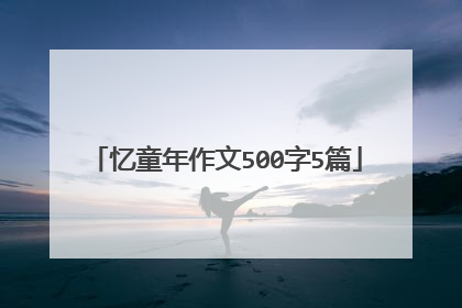 忆童年作文500字5篇