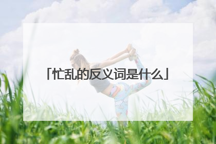 忙乱的反义词是什么