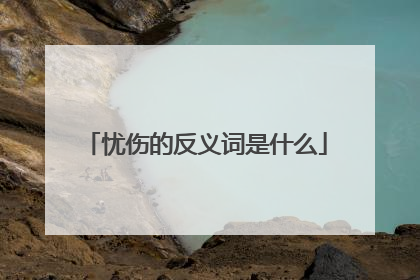 忧伤的反义词是什么