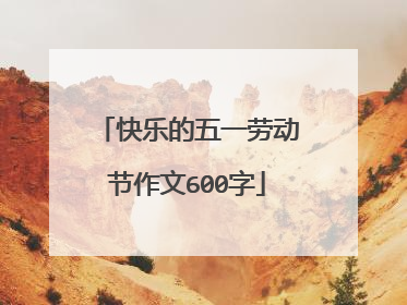 快乐的五一劳动节作文600字
