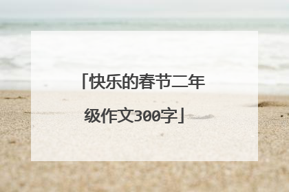 快乐的春节二年级作文300字